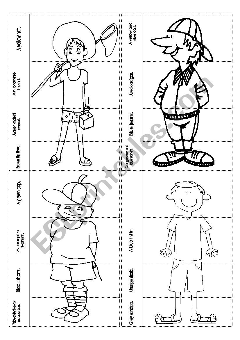 WHATÂ´S HE WEARING? worksheet
