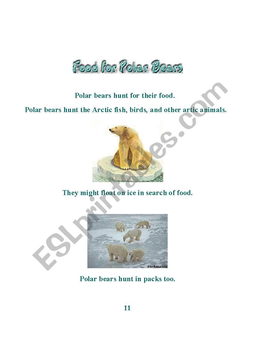 Polar Bears part 2 worksheet