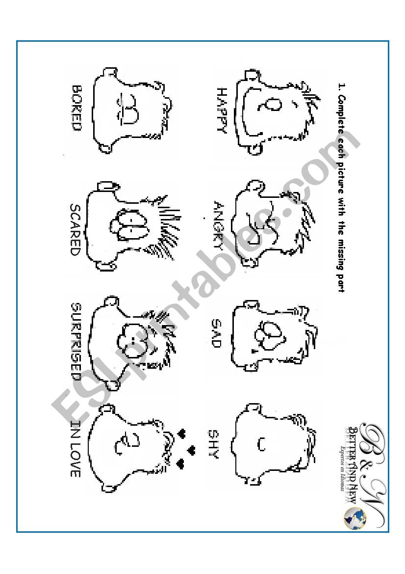 EMOTIONS worksheet