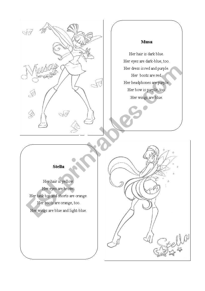 Winx Coloring Page worksheet