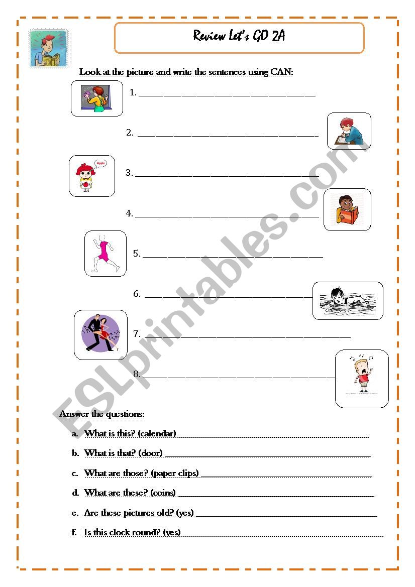 Kids Activities worksheet