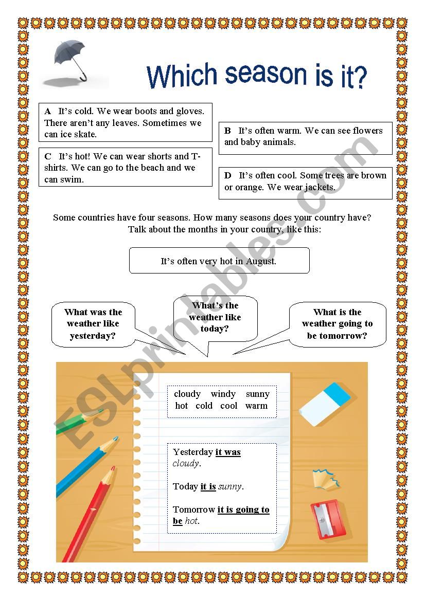 Weather worksheet