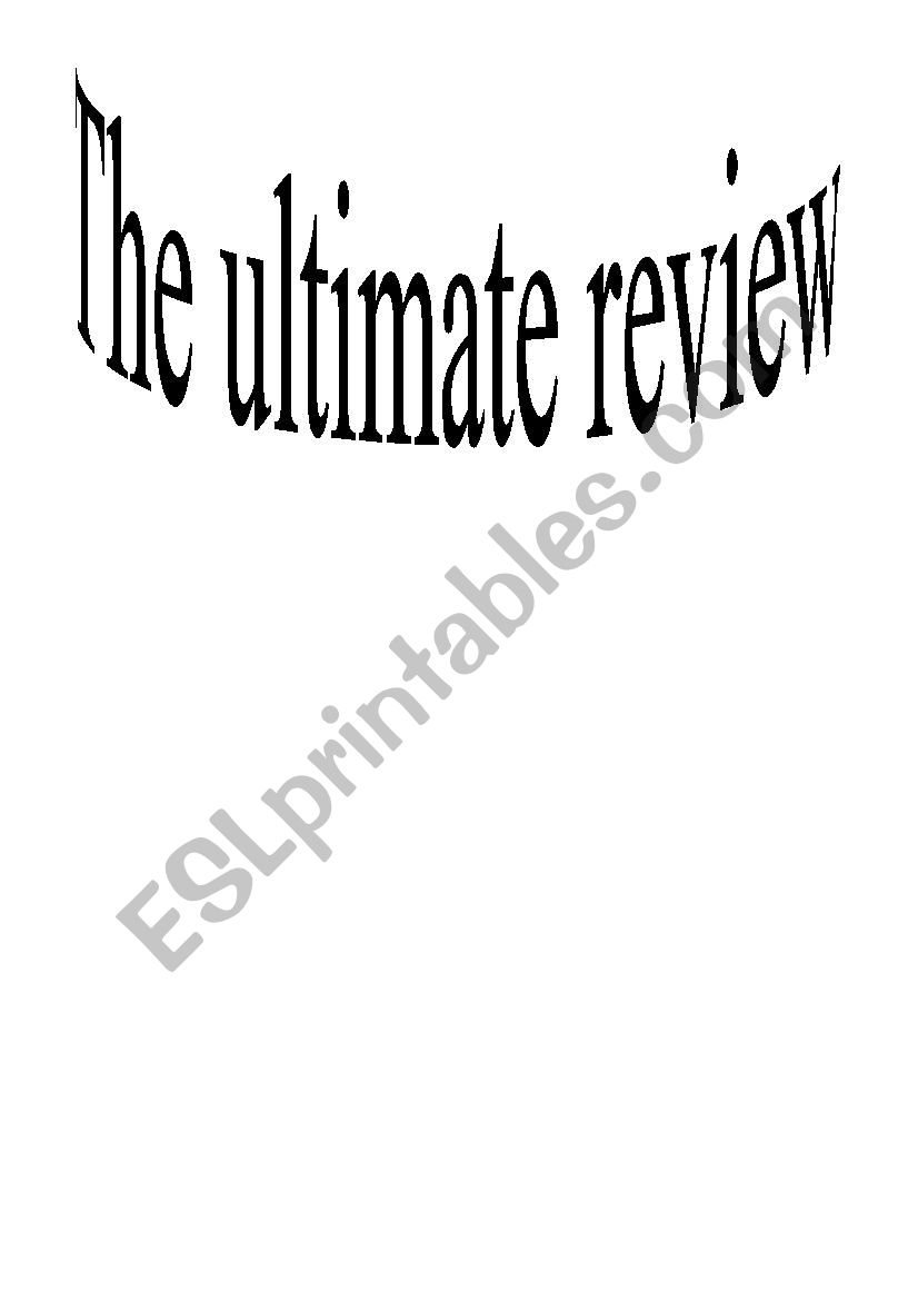 The ultimate review worksheet