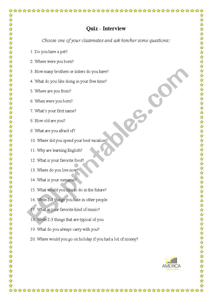 Icebreaker worksheet worksheet