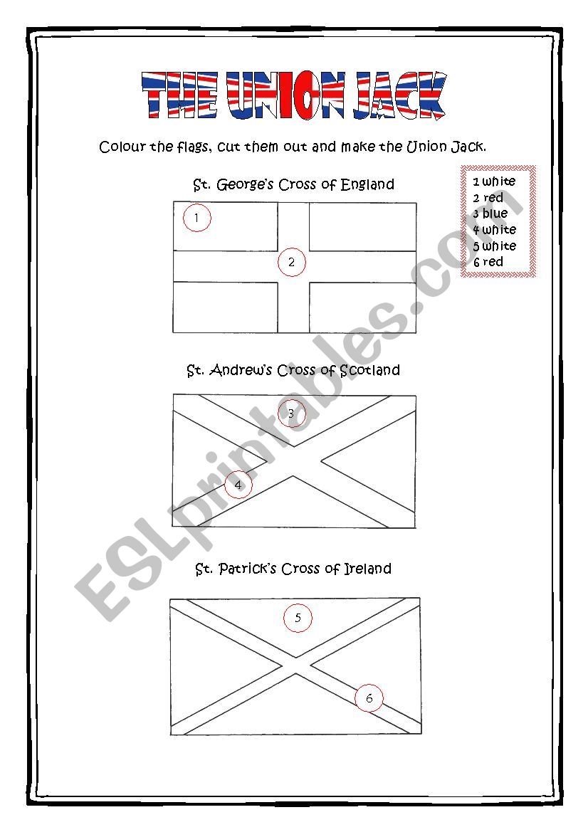 The Union Jack worksheet