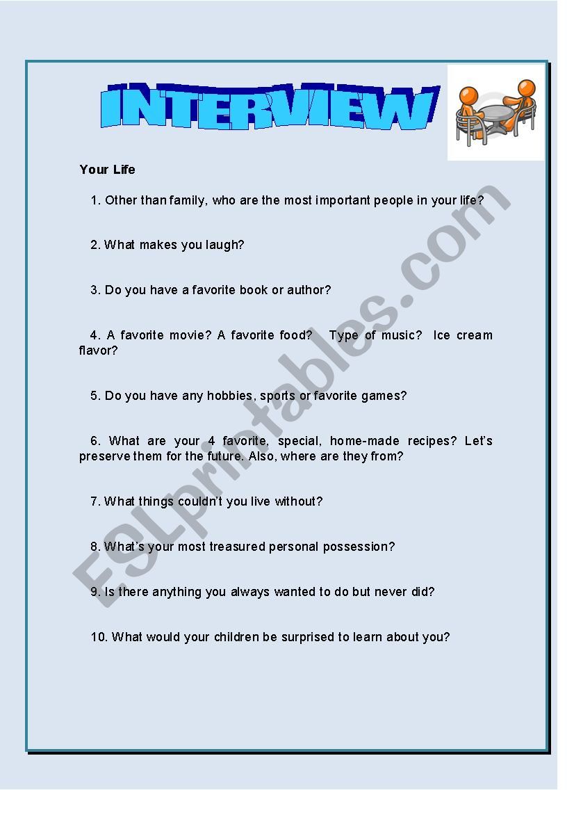 Interview worksheet