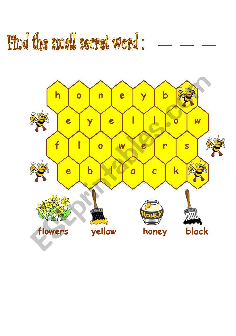 bees puzzle worksheet