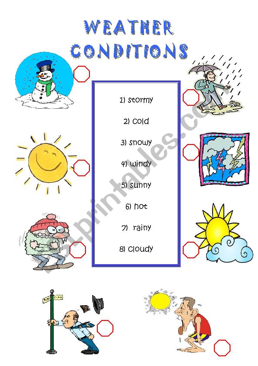 weather conditions worksheet