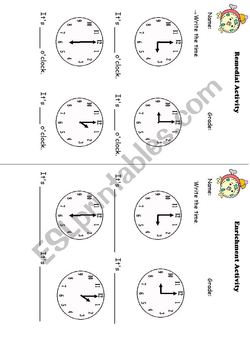 Time worksheet