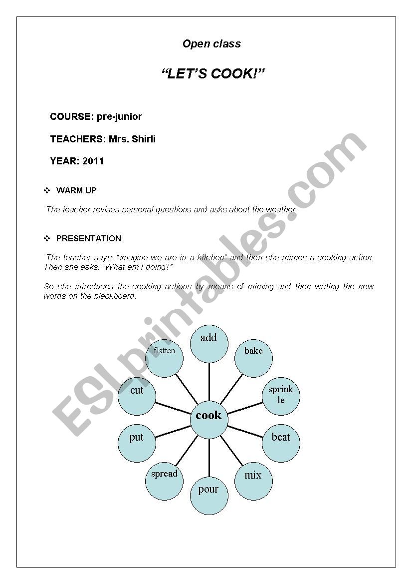 lets cook worksheet