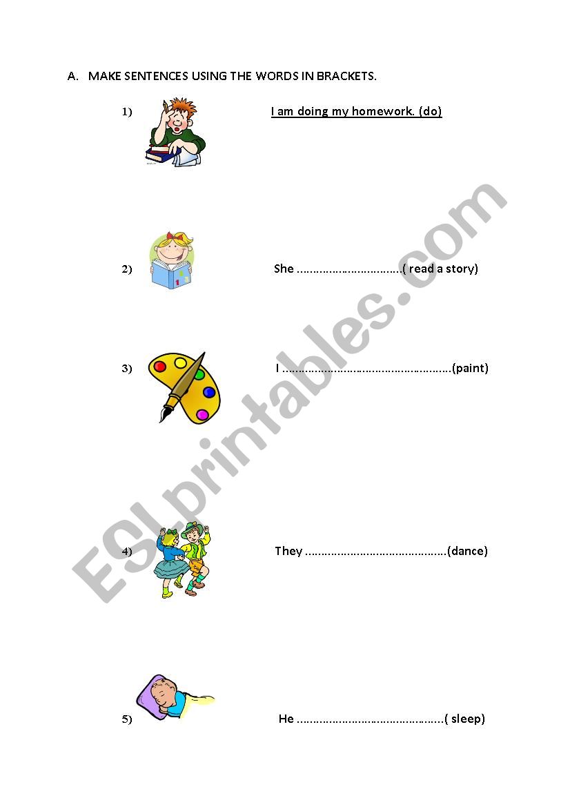 Present Continuous Tense worksheet