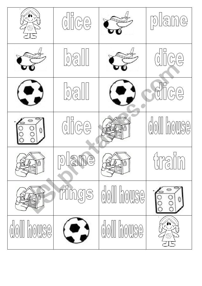 Toy domino (part 1/2) worksheet