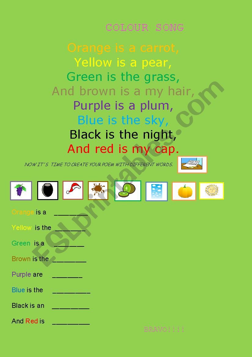 Lets rhyme! worksheet