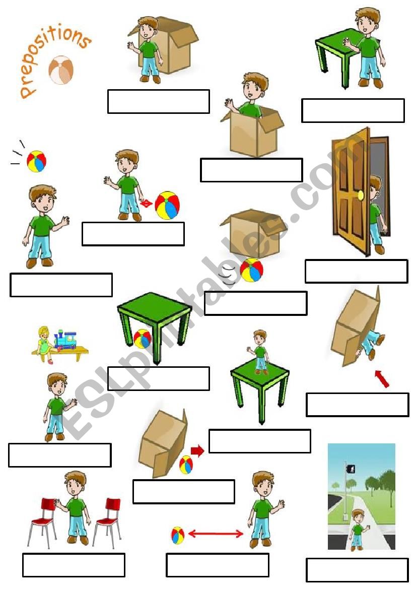 prepositions worksheet