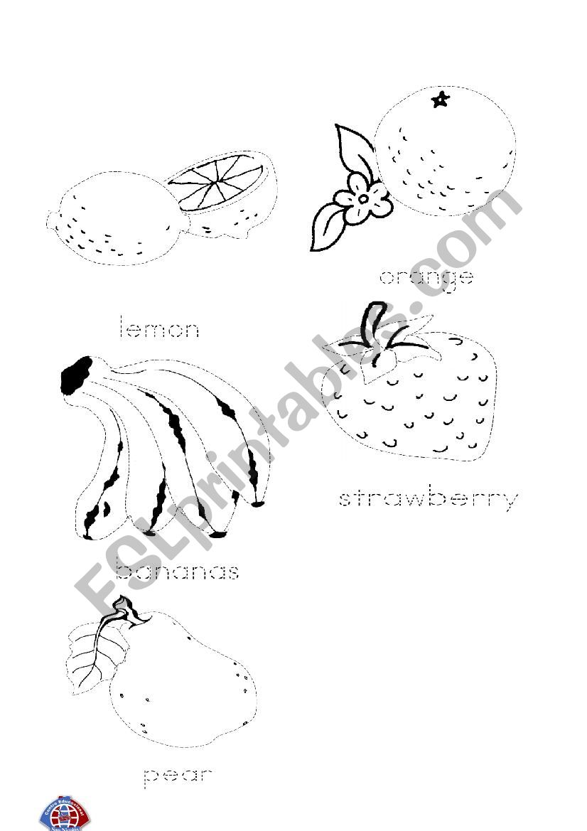 Fruits practice for kindergarten