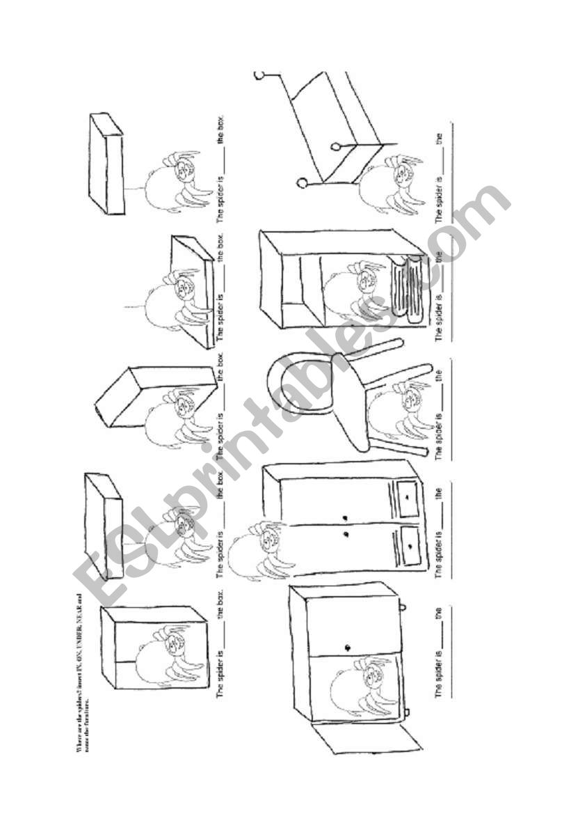 Easy prepositions and furniture