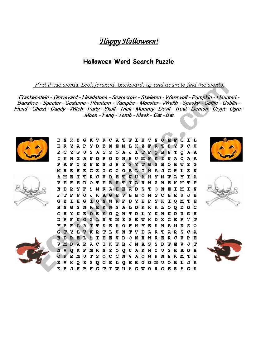 halloween worksheet