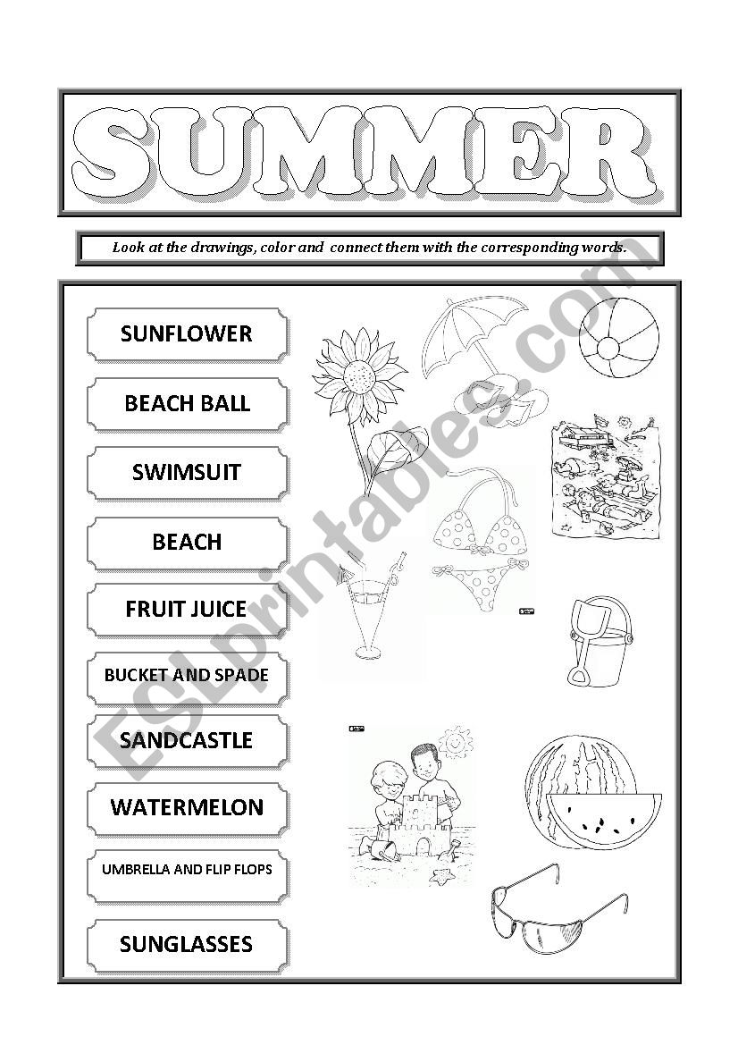 SUMMER worksheet