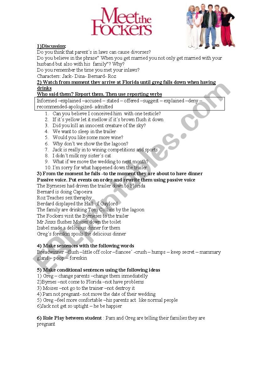 meet the fockers 2 worksheet