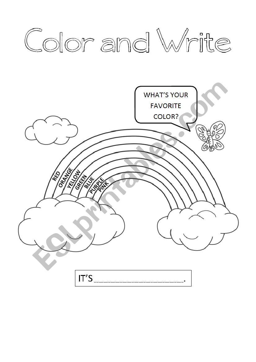 Color the rainbow worksheet