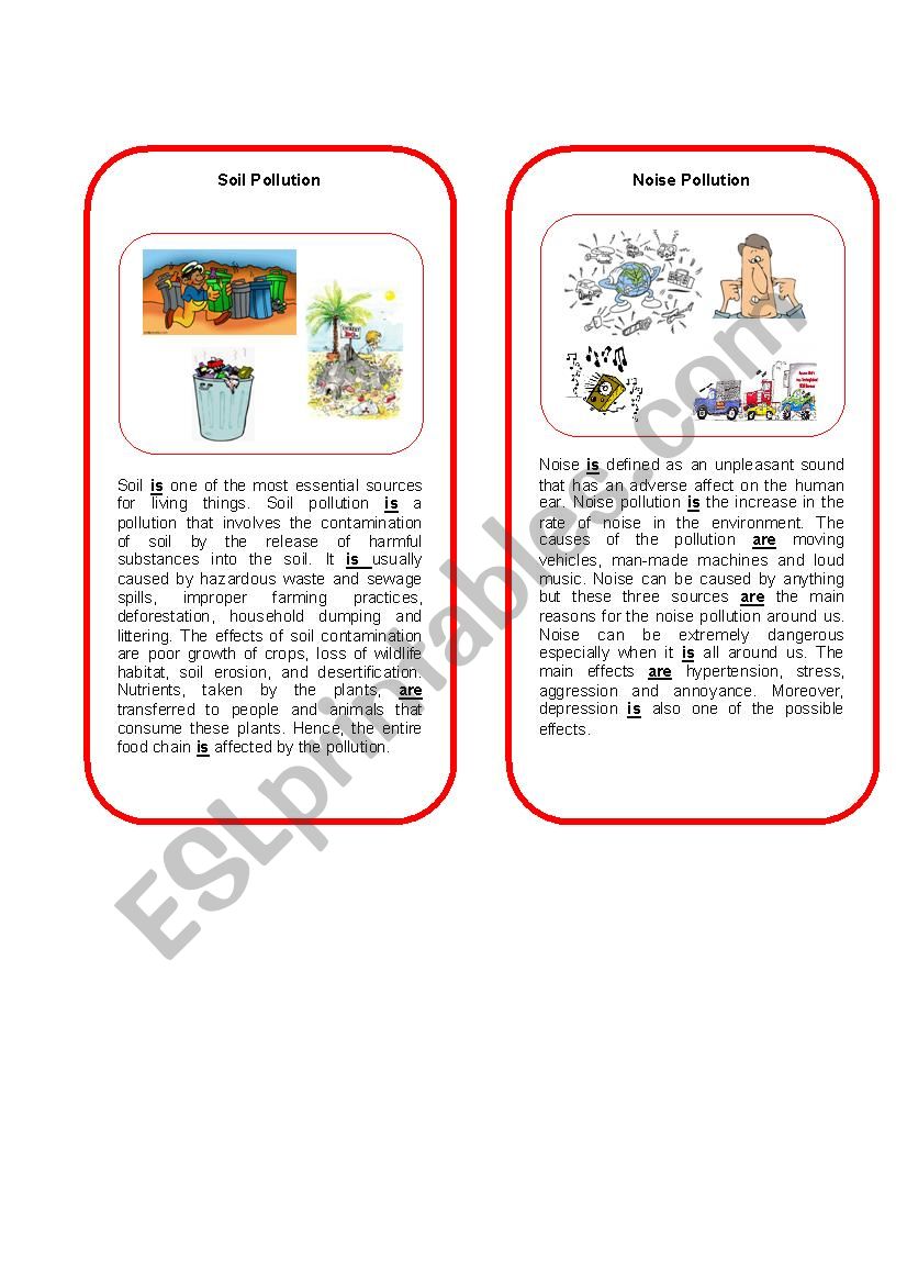 Environmental Threat 2 ( soil and noise pollutions)