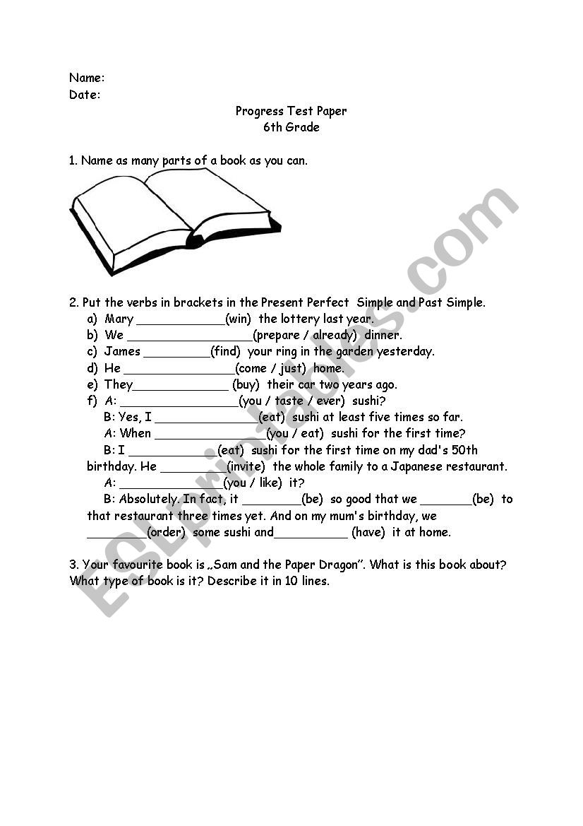 test worksheet