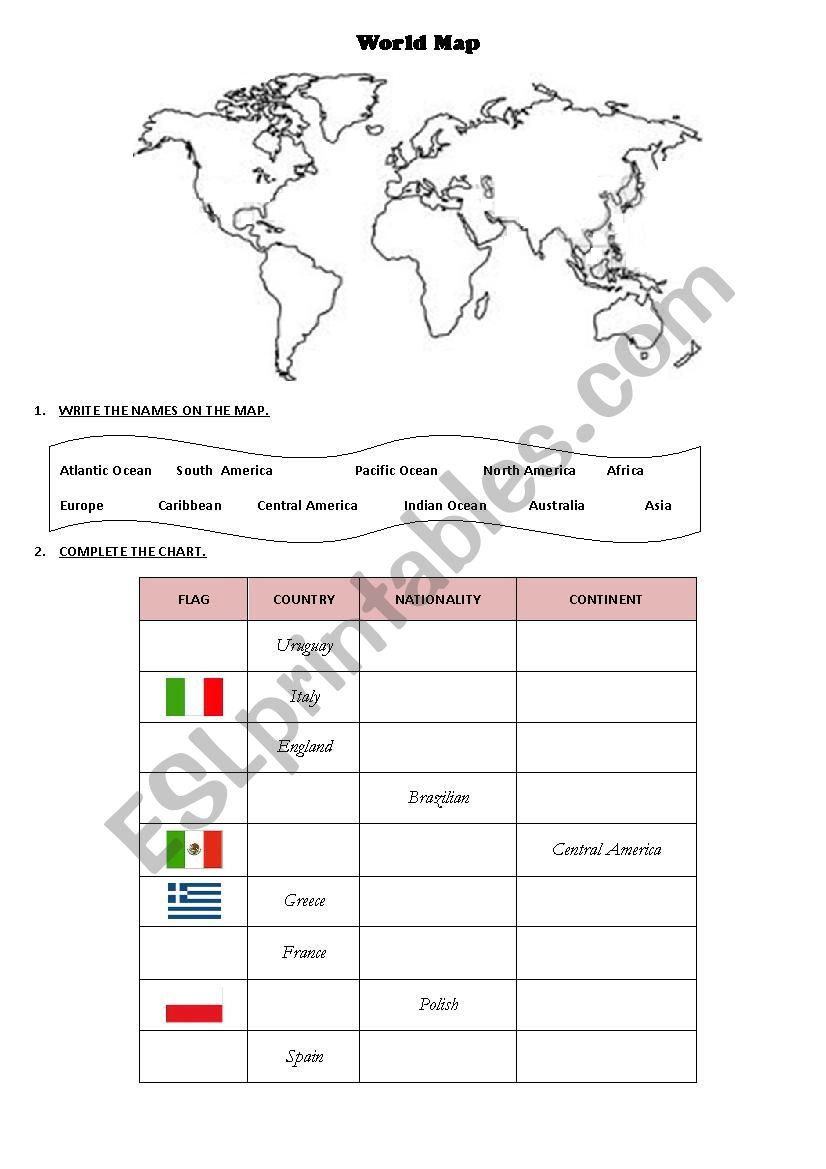 COUNTRIES, NATIONALITIES, CONTINENTS!