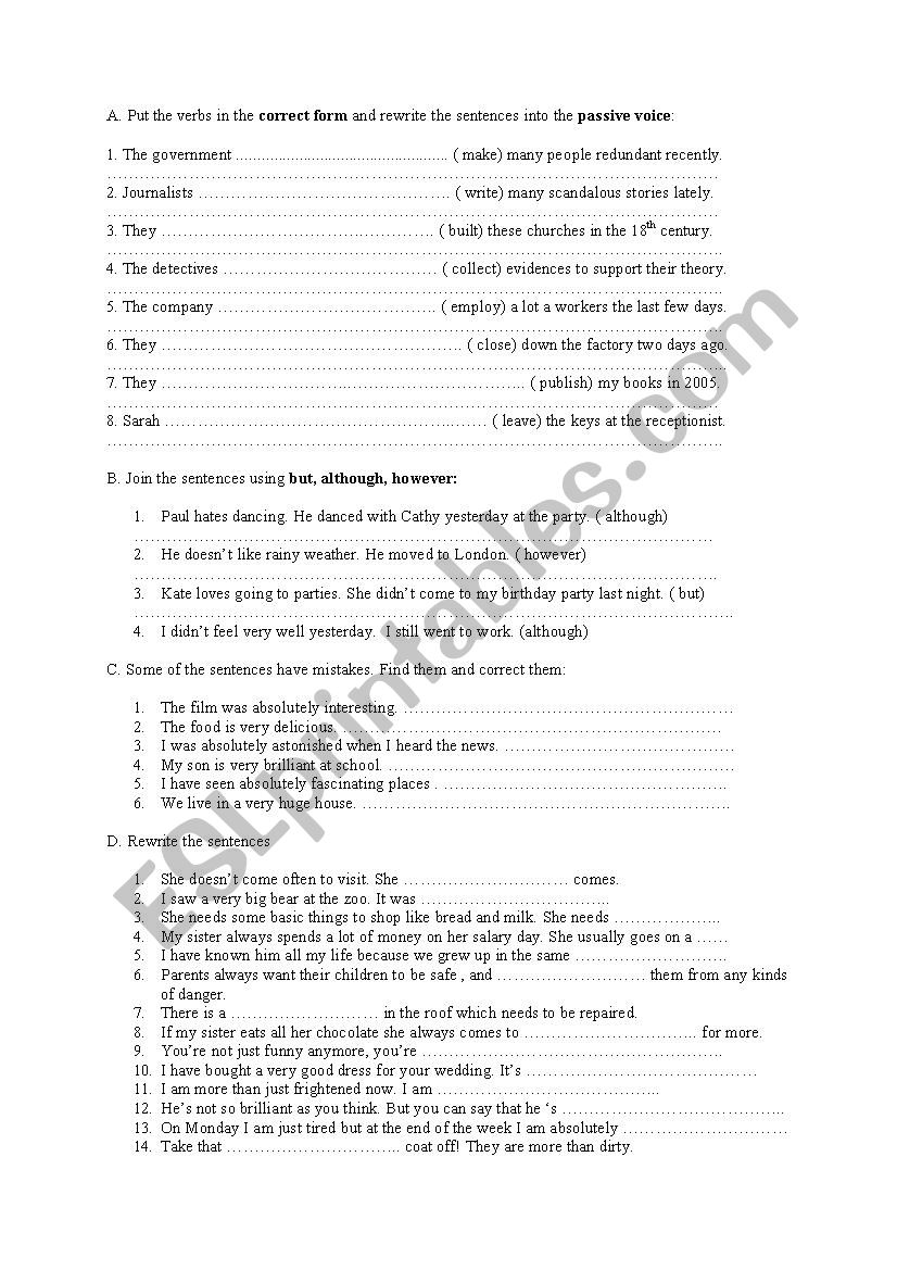 review worksheet