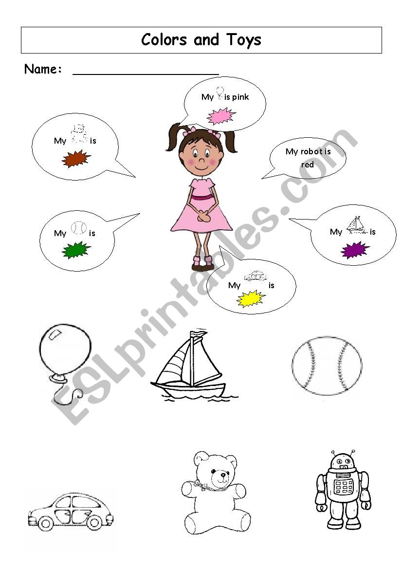 Toys worksheet