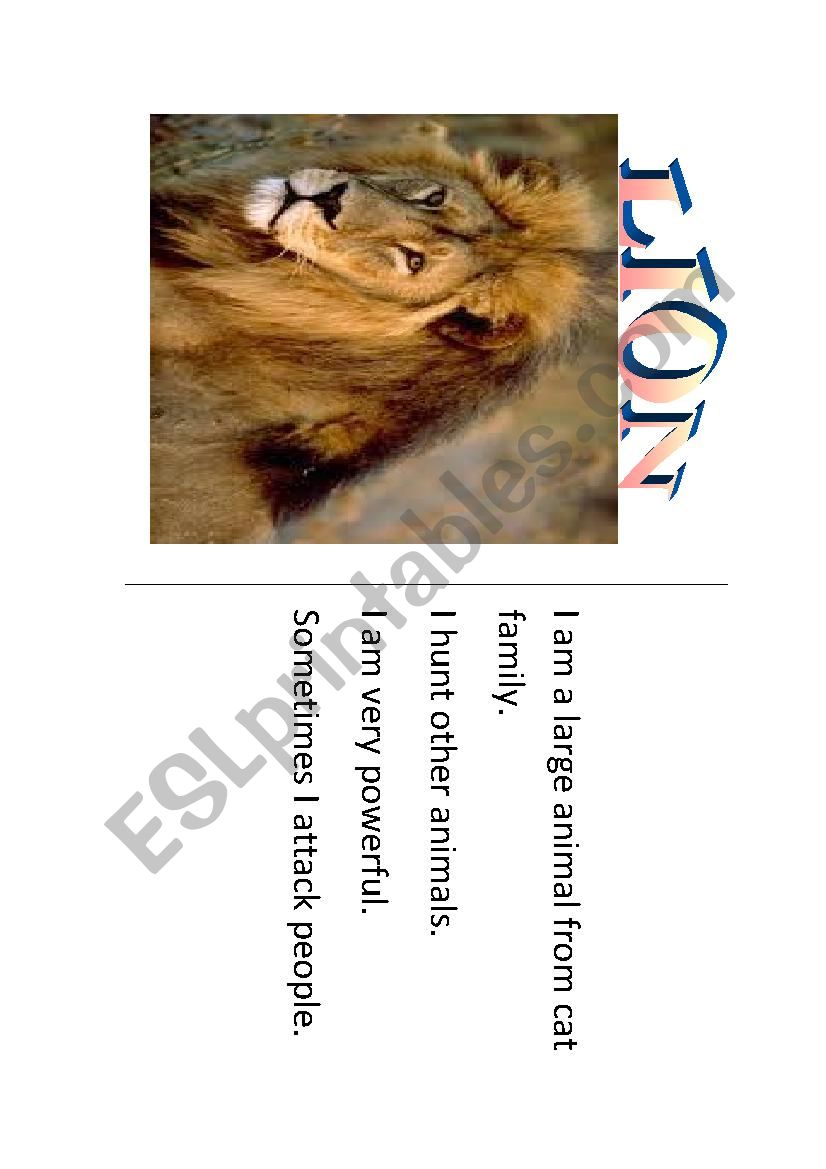 african animals worksheet