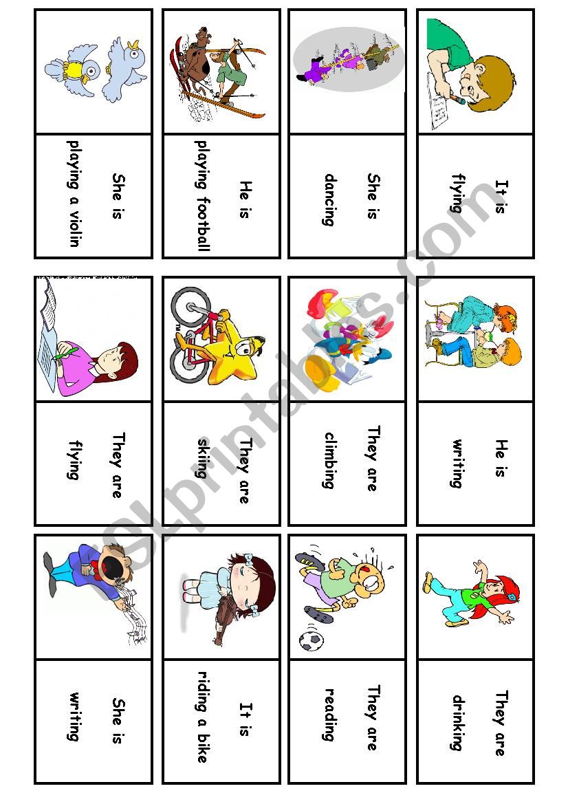 PRESENT CONTINUOUS DOMINO (part 3)