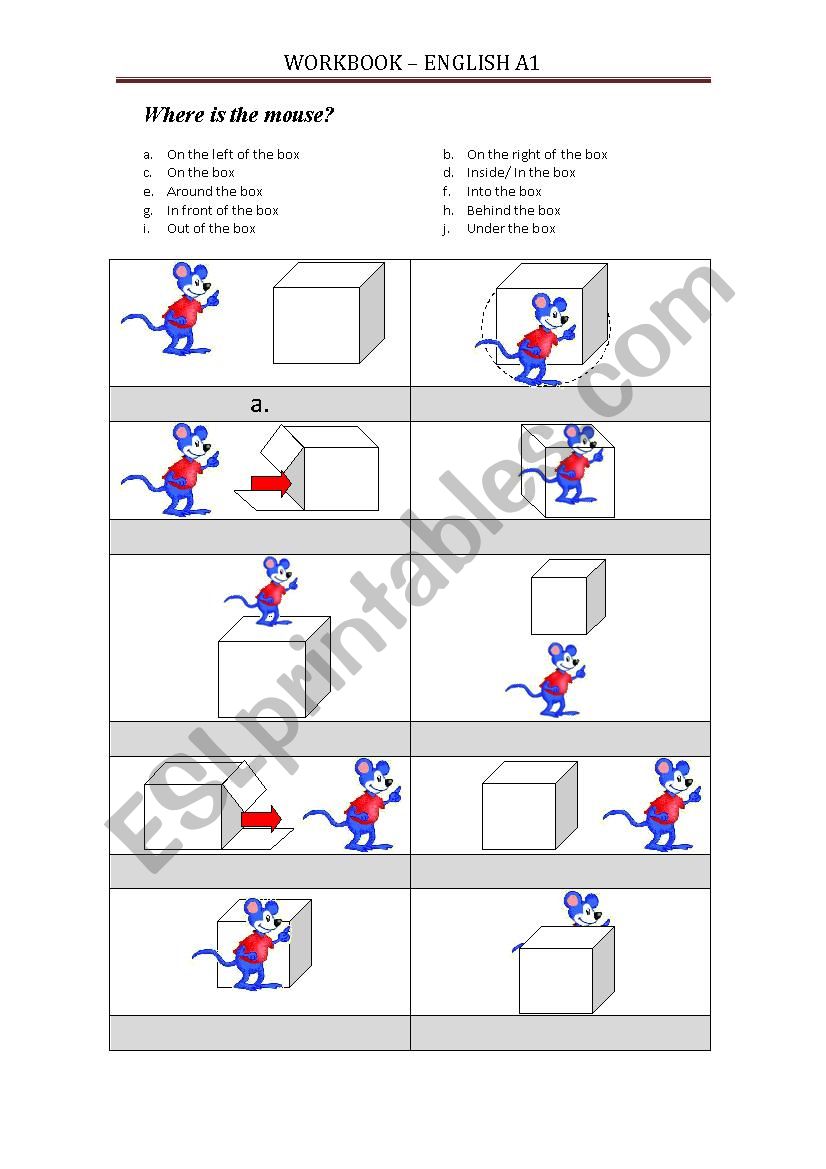 Where is the mouse? worksheet