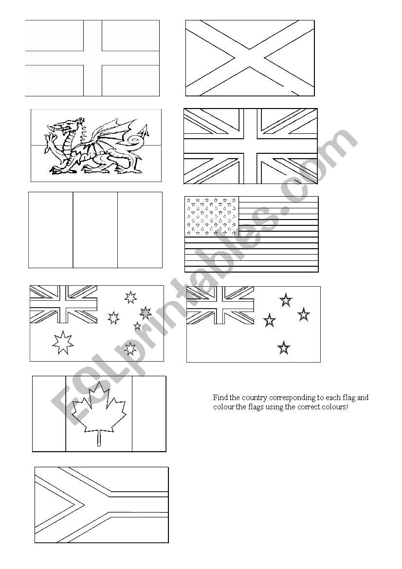Working with flags! worksheet