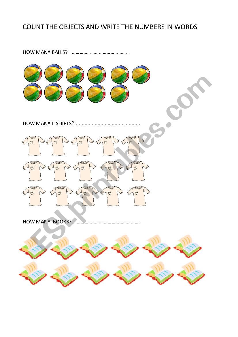 count the objects worksheet