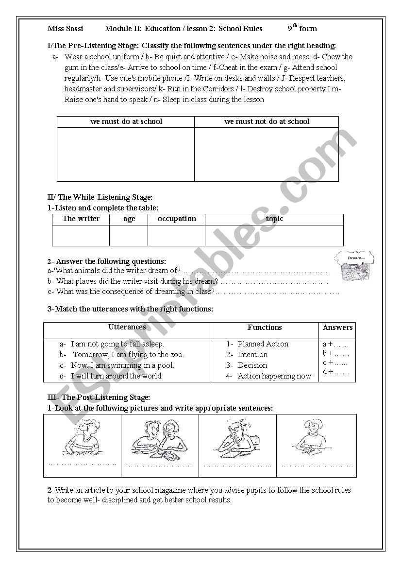 Lesson2: School Rules 9th form