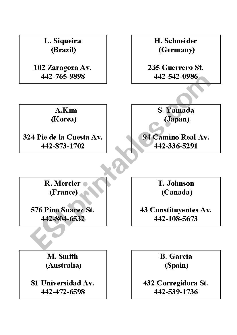 Identities worksheet