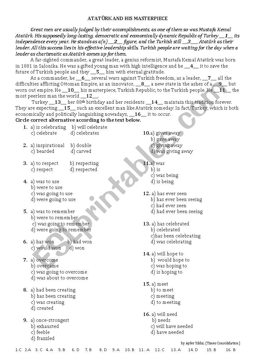 Times worksheet