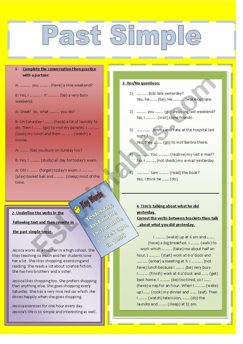 Past Simple Exercise worksheet