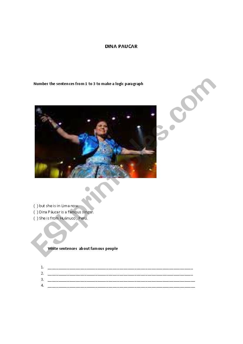 Dina Paucar worksheet