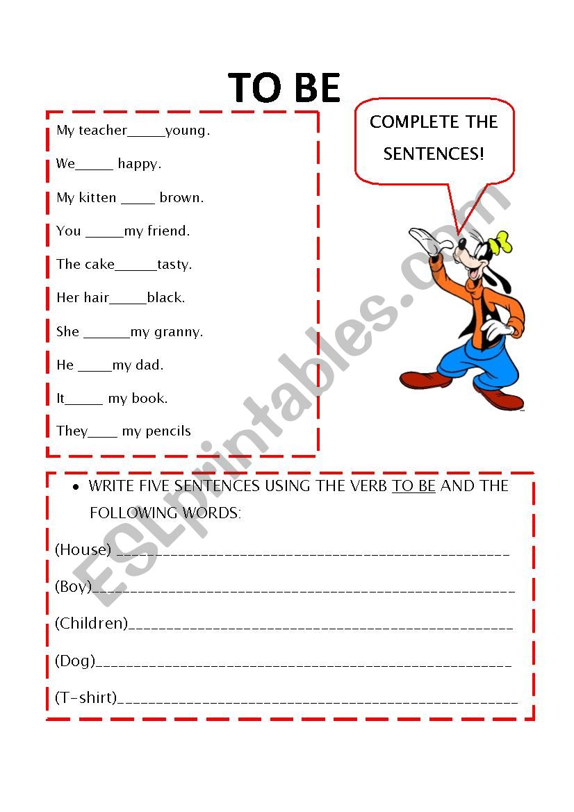 To be worksheet