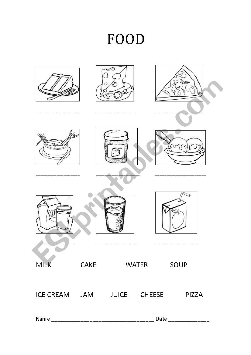 Food worksheet