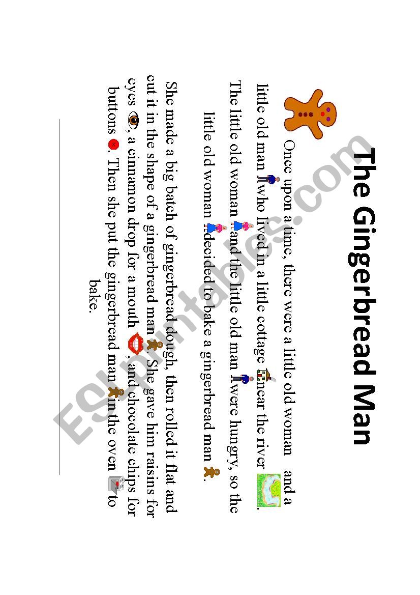 The Gingerbread Man worksheet