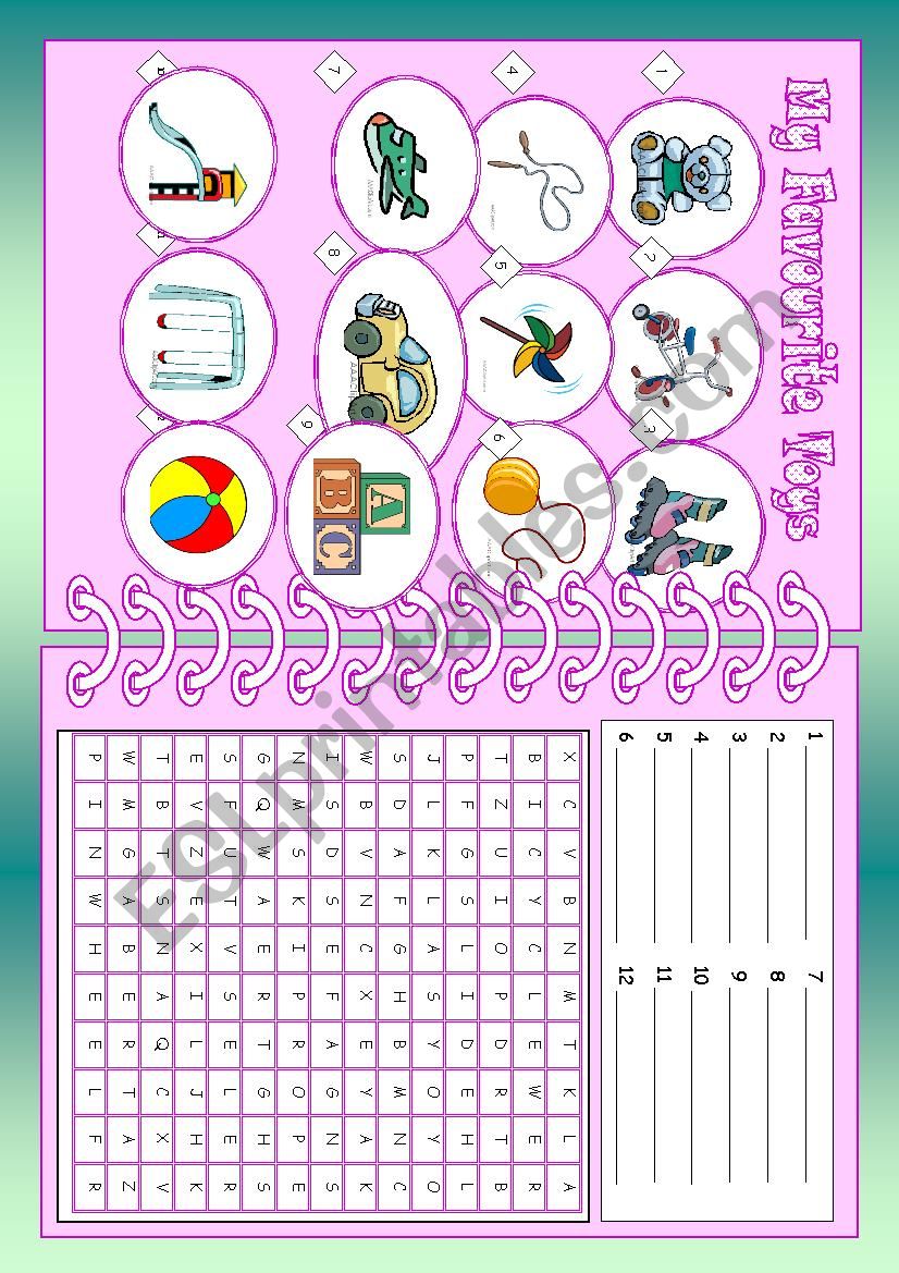 MY FAVOURITE TOYS worksheet