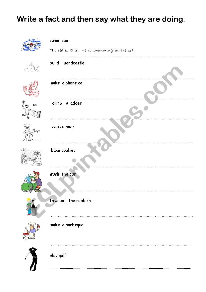 Present Continuous worksheet