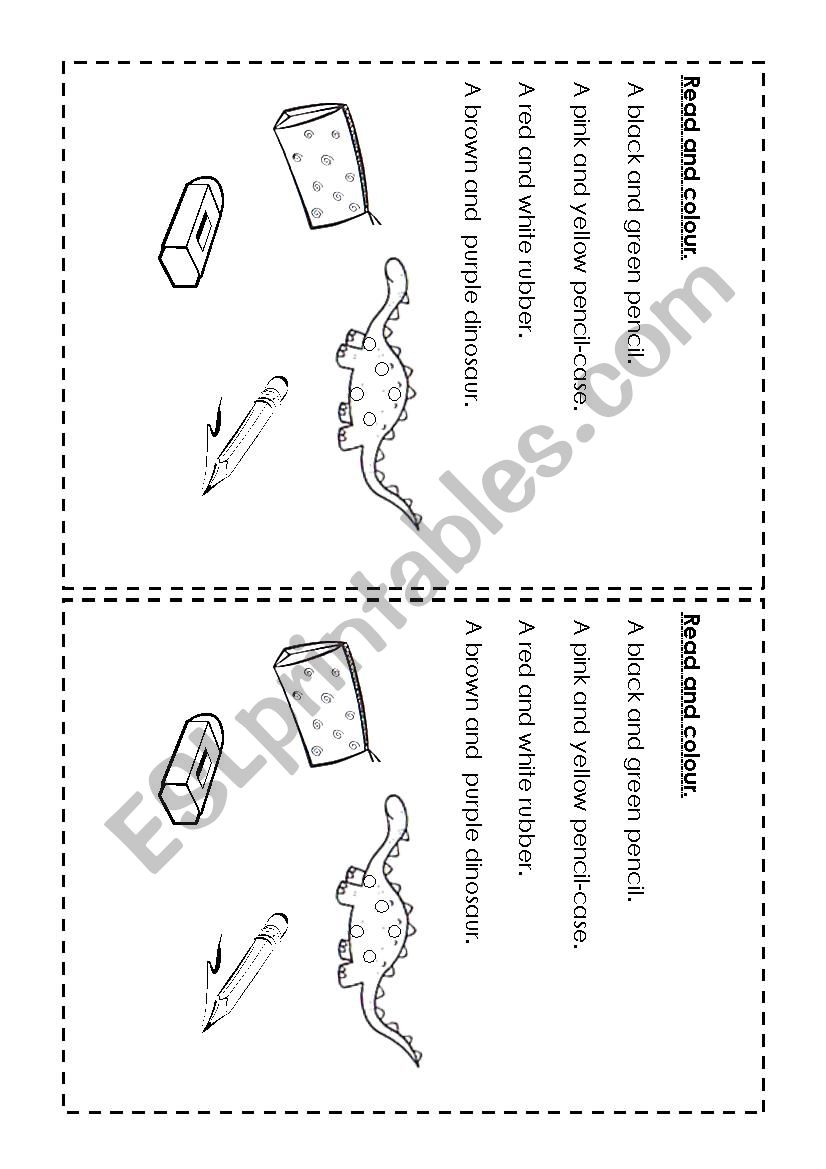 Read and colour worksheet