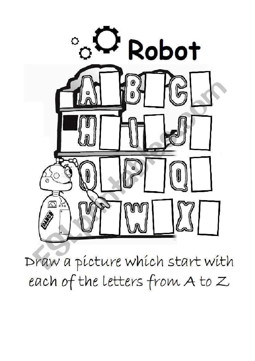Robot Alphabet worksheet