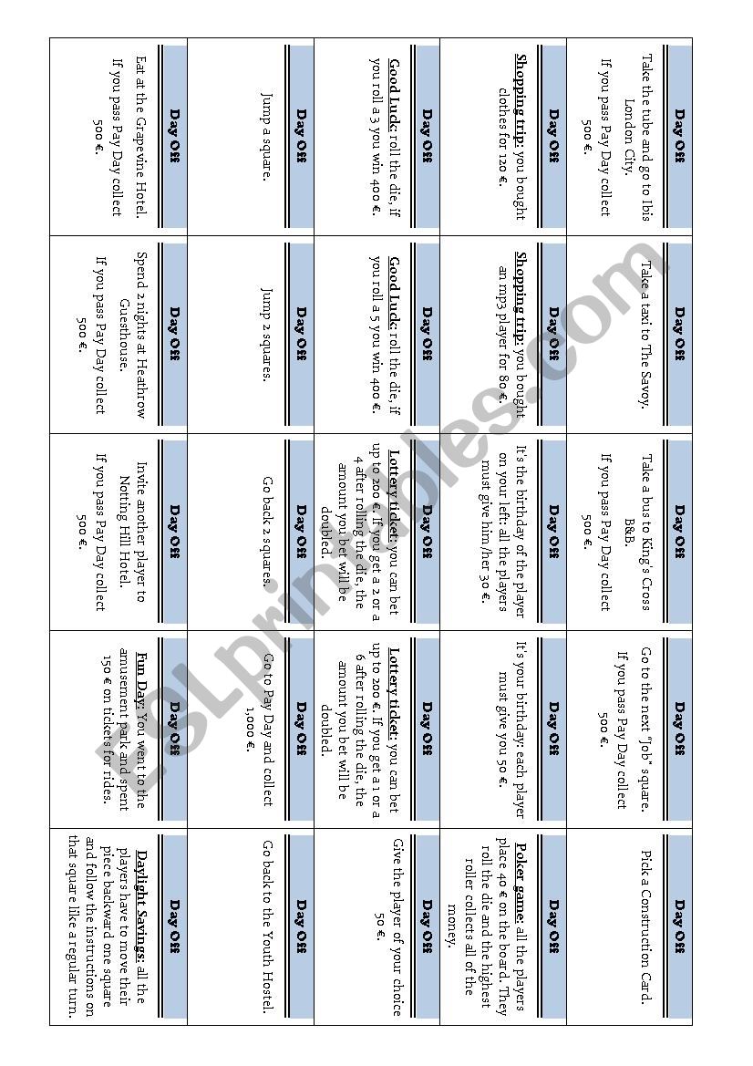 London Monopoly - part 2 worksheet