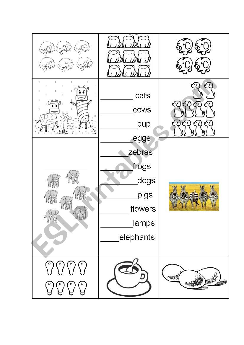 Fill in proper number from 0 to 10