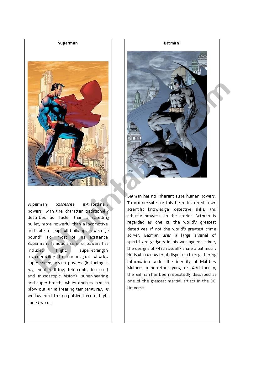 Superheroes 3 ( Superman and Batman)