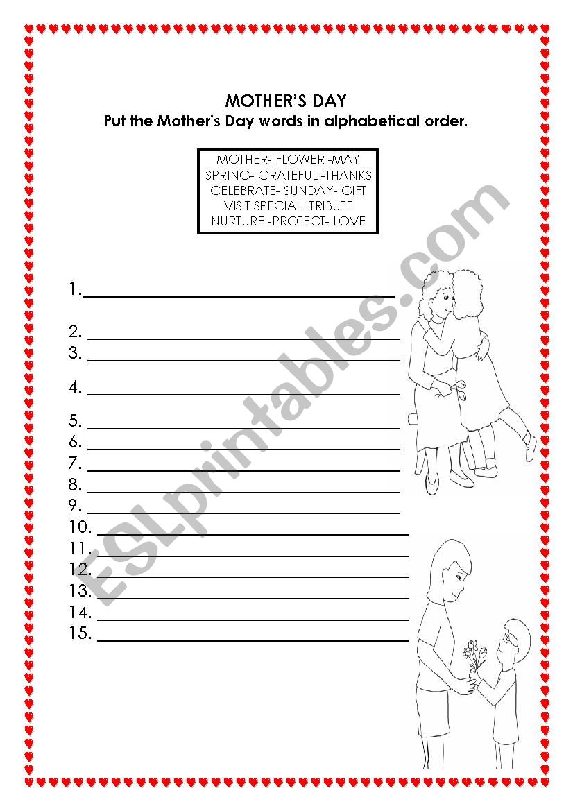 Mothers Day  worksheet